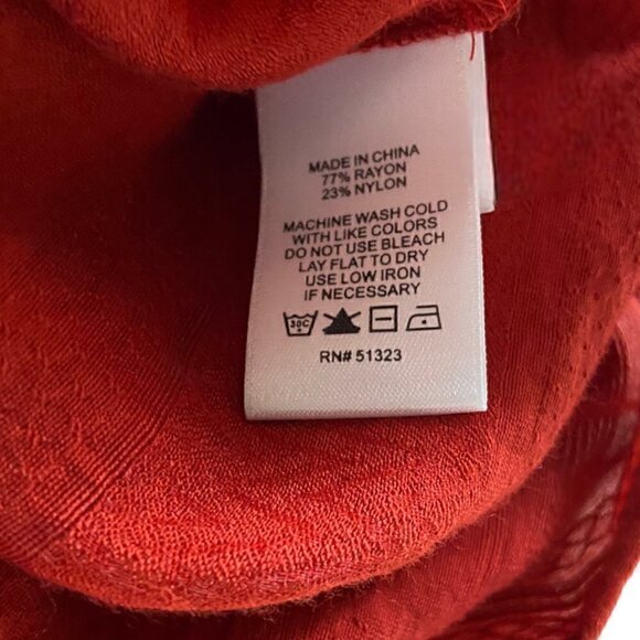 1. State Revolve Womens Red Off The Shoulder Bell Sleeve Blouse Size XS - Picture 8 of 9